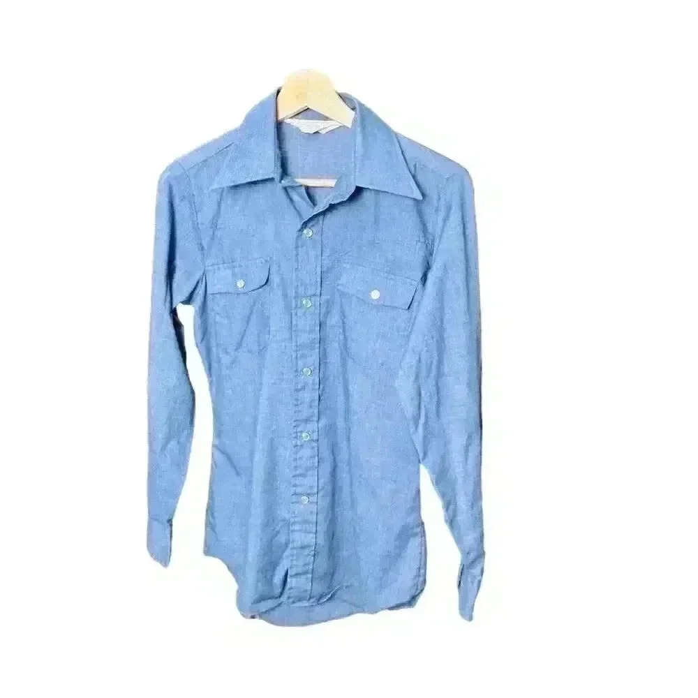 Vintage 1960s Ward Big Mac Men's Button-Up Workwear  Size 16 Long Sleeve